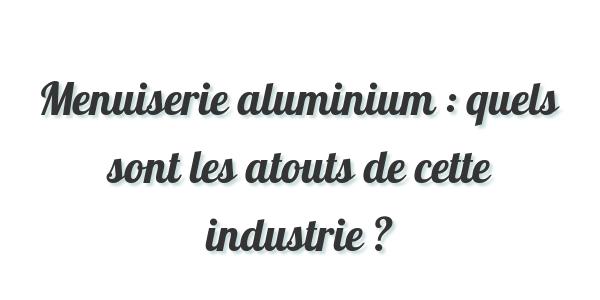 Menuiserie aluminium : quels sont les atouts de cette industrie ?